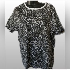 NWOT Tradition LEOPARD PRINT Cotton T-shirt, XL Fall Sale